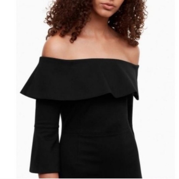 Babaton Aritzia Giovanni midi dress Off the Shoulder Ruffle - Picture 12 of 12